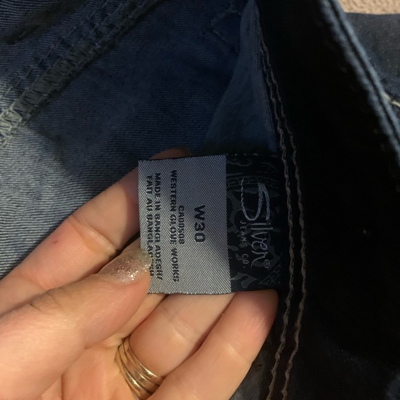 Silver capris jeans size 30 excellent condition - Picture 1 of 3
